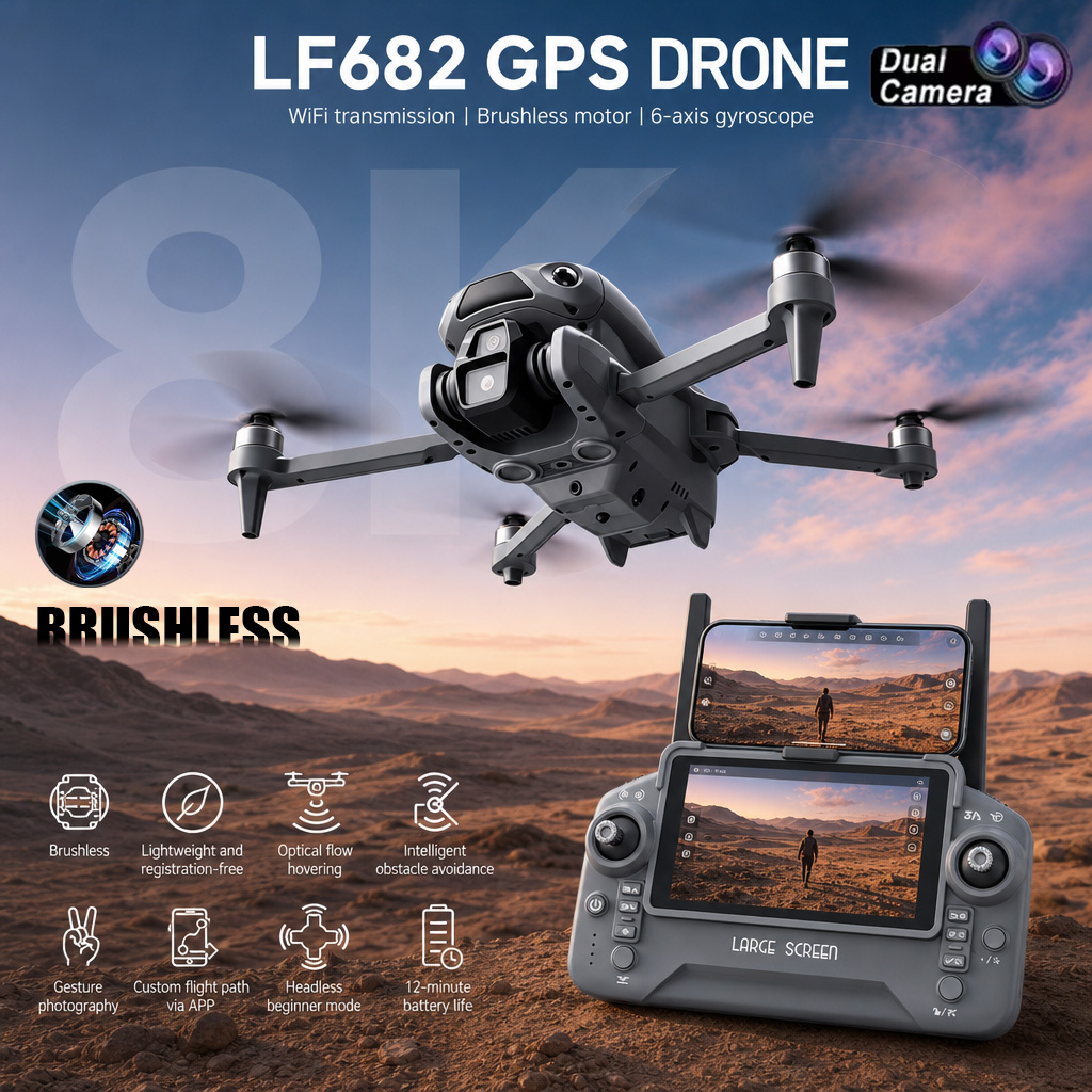 Drone Rc Explorer - طائرة بدون طيار LF682 جديدة بكاميرا