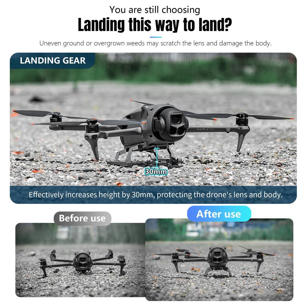 معدات الهبوط STARTRC لطائرة DJ - مراجعة Drone Rcfpvpro وسعره