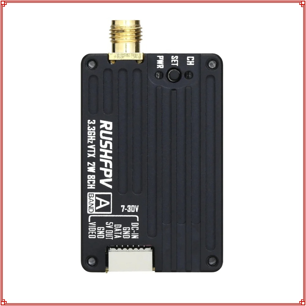 جهاز إرسال RUSHFPV 3.3G 2W VTX - مراجعة Rc Airplane Drone وسعره