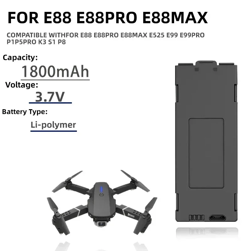 1-10 قطعة E99 Pro بطارية توصيل - مراجعة Drone Rc E99 K3 وسعره
