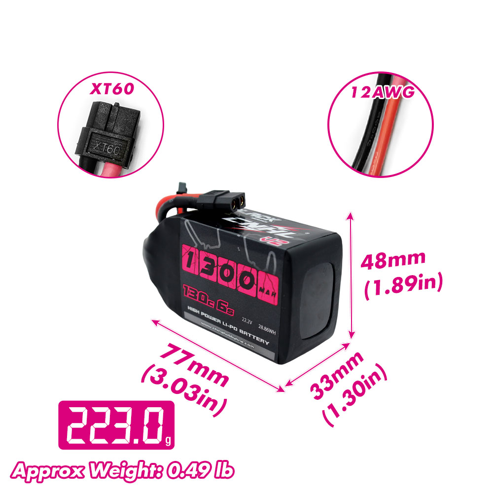 بطاريتان CNHL 6S 22.2V ليثيوم  - مراجعة Drone Rc Link وسعره
